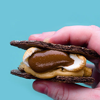 Cookie Dough S'mores
 &ndash; Stuffed Puffs
