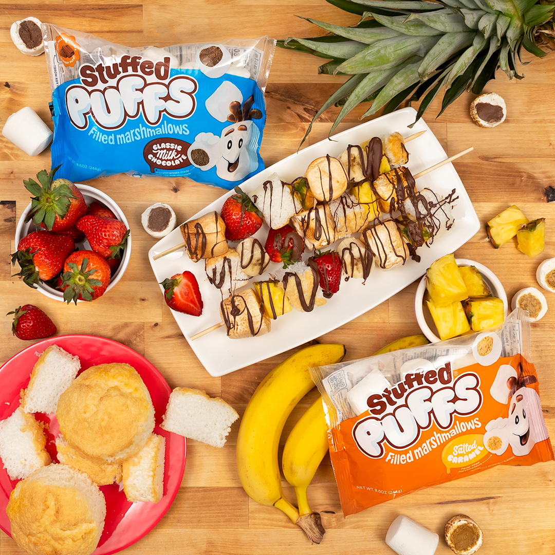 Marshmallow Fruit Kabobs
 &ndash; Stuffed Puffs
