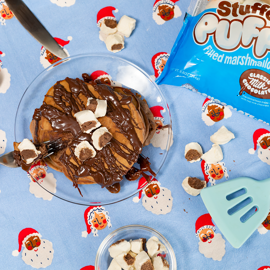 Hot Chocolate Pancakes – Stuffed Puffs