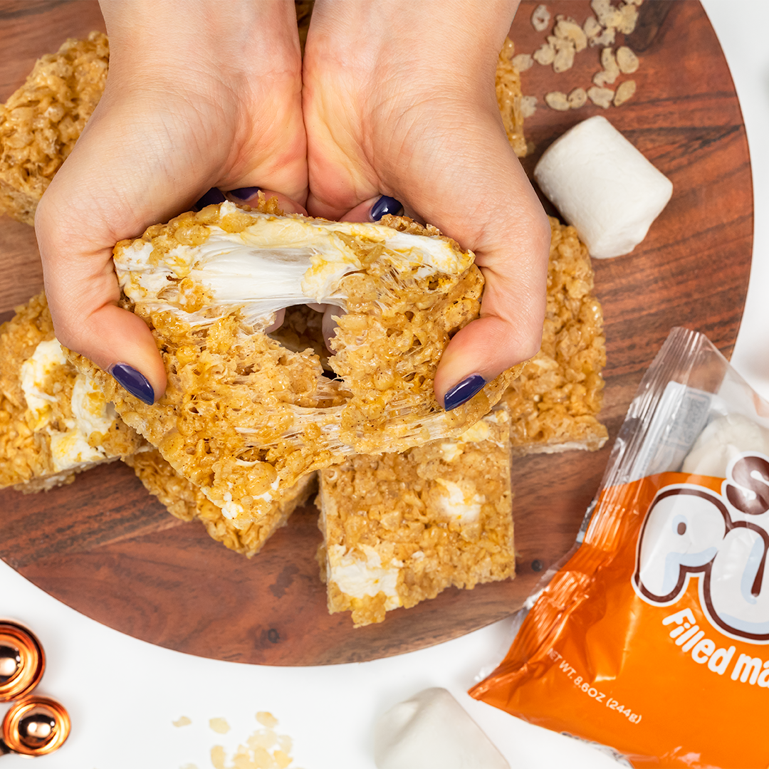 Salted Caramel Pumpkin Krispy Treats