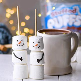 Hot Chocolate Snowman Pals – Stuffed Puffs