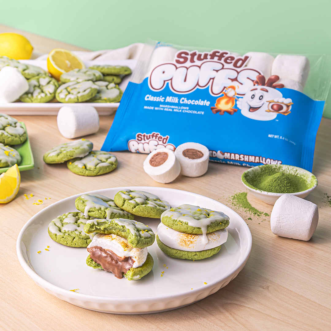 Lemon Matcha Cookie Sandwiches