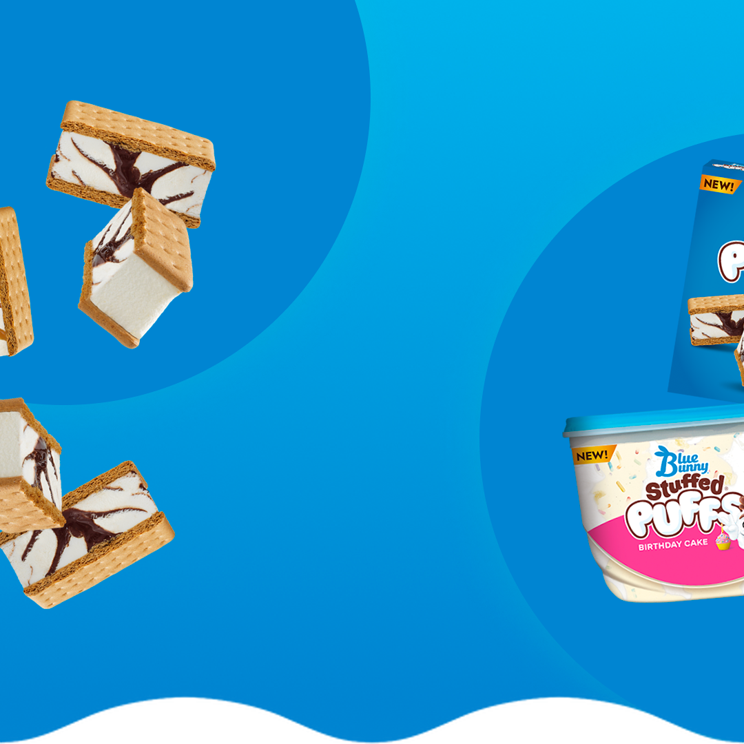 Blue Bunny Stuffed Puffs