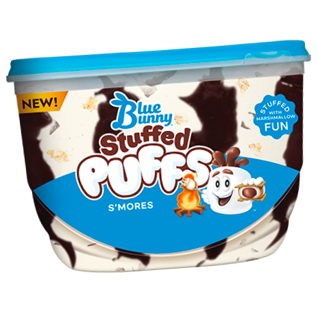 Blue bunny ice cream top stuffed animal